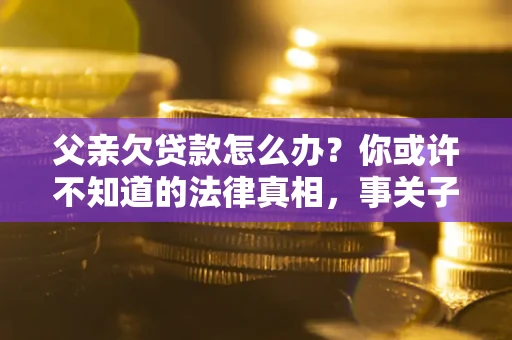 济南父亲欠贷款怎么办？你或许不知道的法律真相，事关子女未来