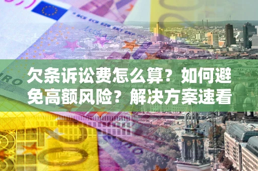 济南欠条诉讼费怎么算？如何避免高额风险？解决方案速看！