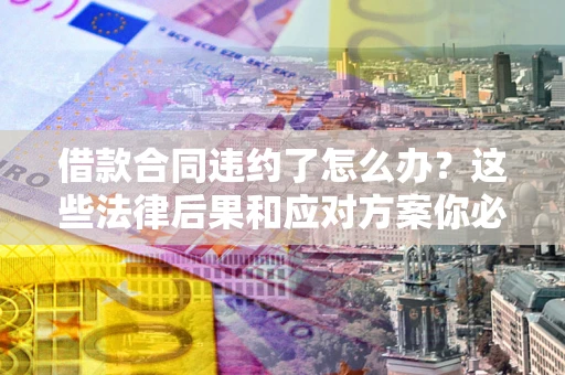 济南借款合同违约了怎么办？这些法律后果和应对方案你必须知道